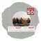 Light Grey Suede Mat Board for 14x14 Frames - Circle Opening for 10x10 Photos